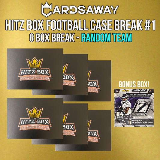 Hitz Box Football Case Break - 6 Box Break + BONUS BOX - Random Team #1