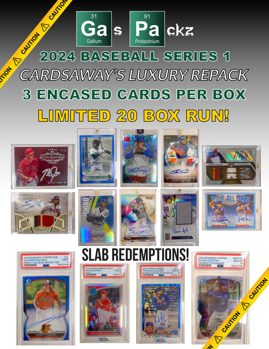 2024 GAS PACKZ BASEBALL SERIES 1 - SOLD OUT IN 3 DAYS!
