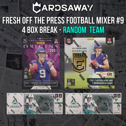 Fresh Off The Press Football Mixer - 4 Box Break - Random Team #9