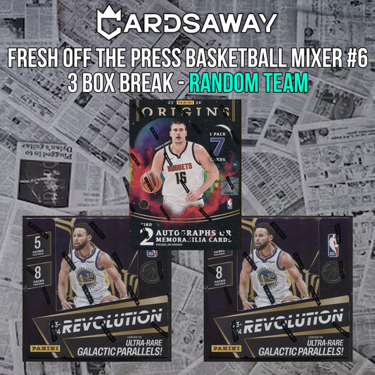 Fresh Off The Press Basketball Mixer - 3 Box Break - Random Team #6 (Friday Release)