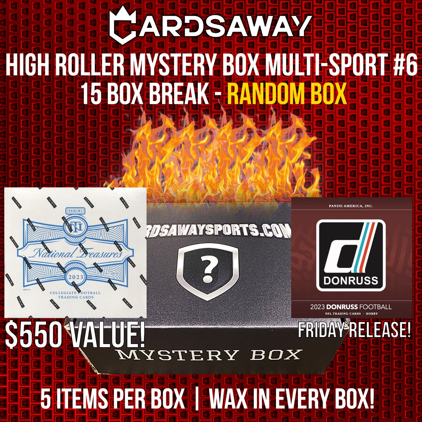HIGH ROLLER MYSTERY BOX MULTI-SPORT  - 15 Box Break - RANDOM BOX #6 [EXCLUDED FROM DISCOUNTS/GIFT CARDS]