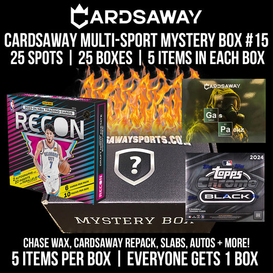 CARDSAWAY MYSTERY BOX MULTI-SPORT  - 25 Box Break - RANDOM BOX #15 (GIFT CARDS EXCLUDED) [WEDNESDAY BREAK]