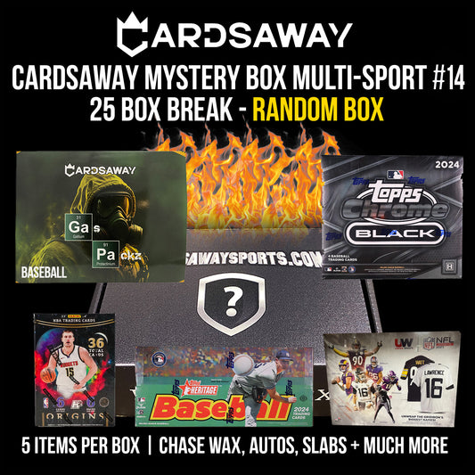 CARDSAWAY MYSTERY BOX MULTI-SPORT  - 25 Box Break - RANDOM BOX #14 (GIFT CARDS EXCLUDED)