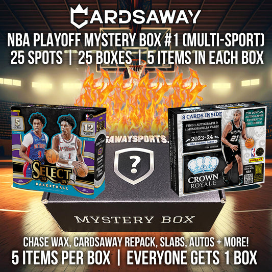 NBA PLAYOFF MYSTERY BOX MULTI-SPORT  - 25 Box Break - RANDOM BOX #1 (GIFT CARDS EXCLUDED) [WEDNESDAY BREAK]